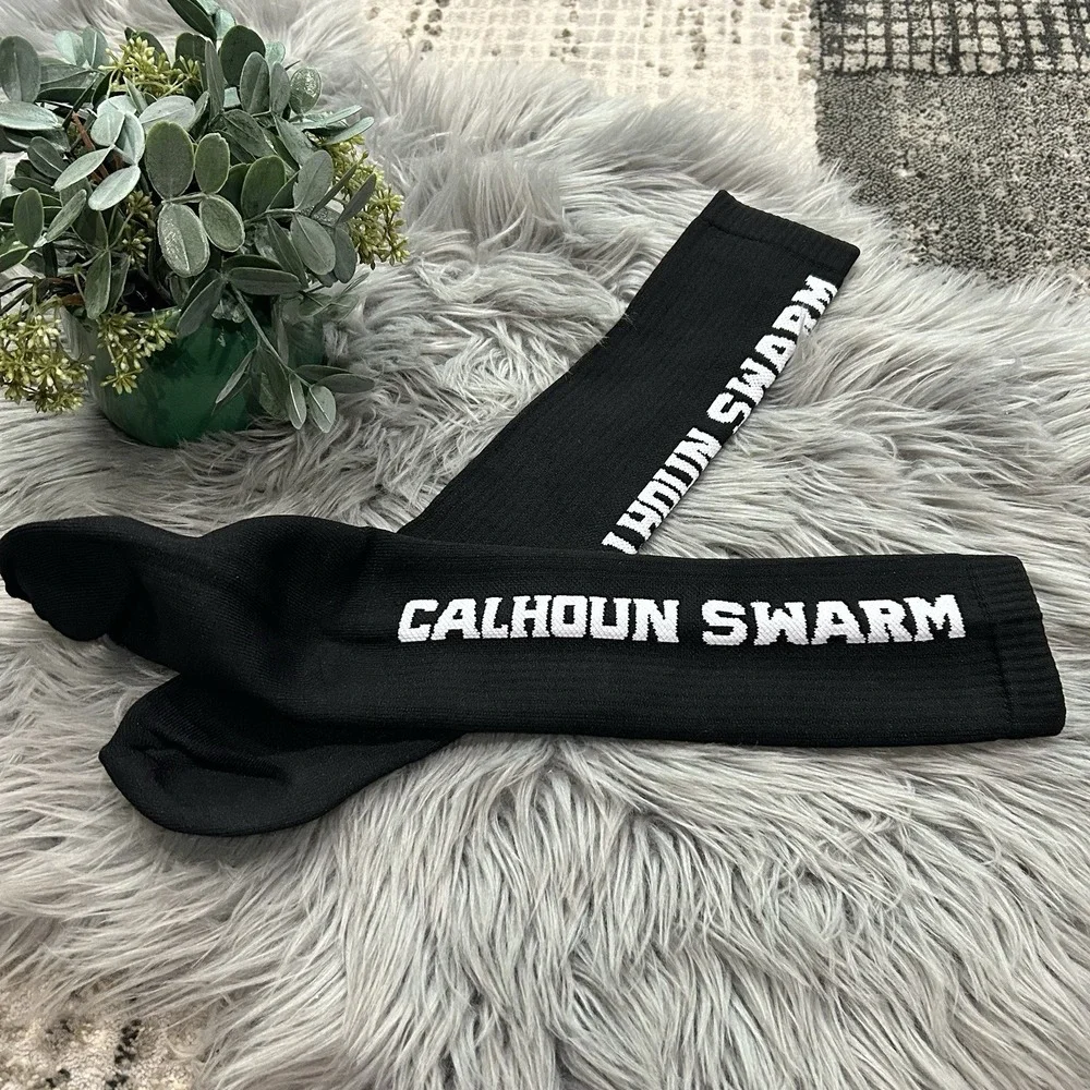 Calhoun Swarm‎ Game Day Black Socks School Spirit Youth One Size